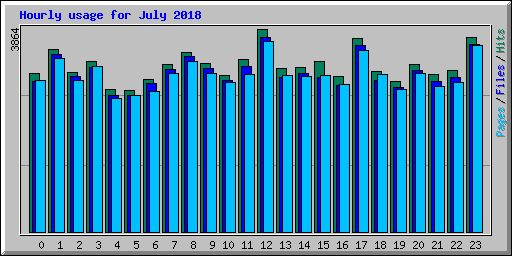 Hourly usage for July 2018