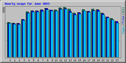 Hourly usage for June 2023