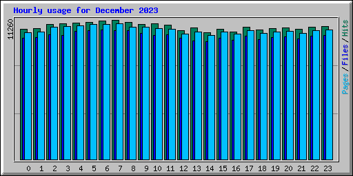 Hourly usage for December 2023
