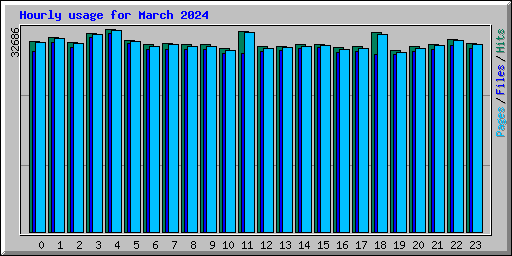 Hourly usage for March 2024