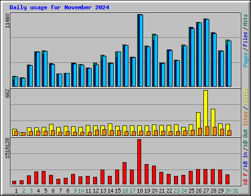 Daily usage for November 2024