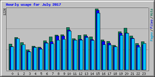 Hourly usage for July 2017