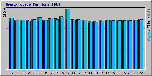 Hourly usage for June 2024